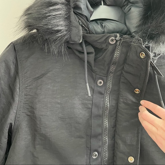 Nike Mens NSW Down Fill Parka Jacket Hooded Size L Black - Picture 9 of 14